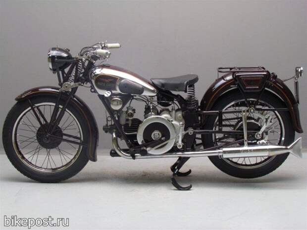 Старинный мотоцикл Moto Guzzi GTS 1938