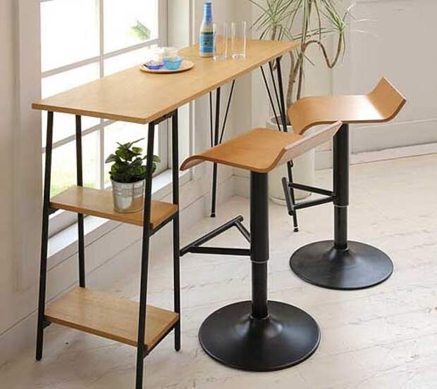 стильный высокий стол для кухни
