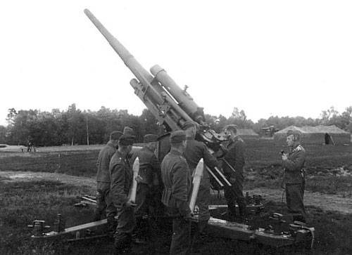 Использование трофейных немецких 88-мм зенитных орудий