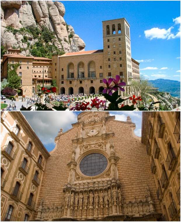 Колокольня с главным собором, получившем статус Базилики Девы Марии Монсерратской, были построены в XVI веке (Каталония, Испания).