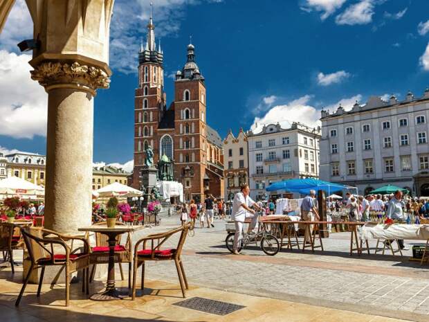 Старая Рыночная площадь в Кракове. Старая Рыночная площадь в Кракове.