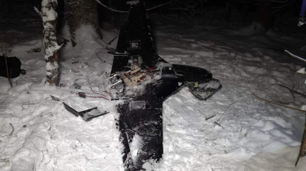 Шестикилограммовый заряд: опубликованы кадры сбитого БПЛА, летевшего на резиденцию Путина