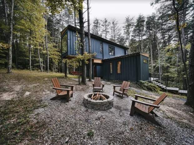 Приятно будет провести вечер и на природе у костра (The Hygge Box Hop, США). | Фото: designboom.com. 
