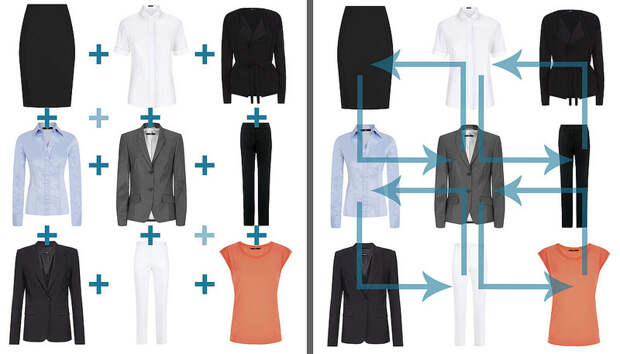 15 Ways to Wear 9 Pieces - Office Chic Minimalist Wardrobe