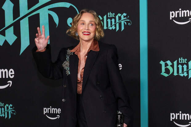 Актриса Шэрон Стоун показала фигуру в блузе с глубоким декольте