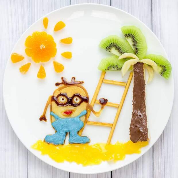 10 способов превратить детский завтрак в мультфильм на тарелке