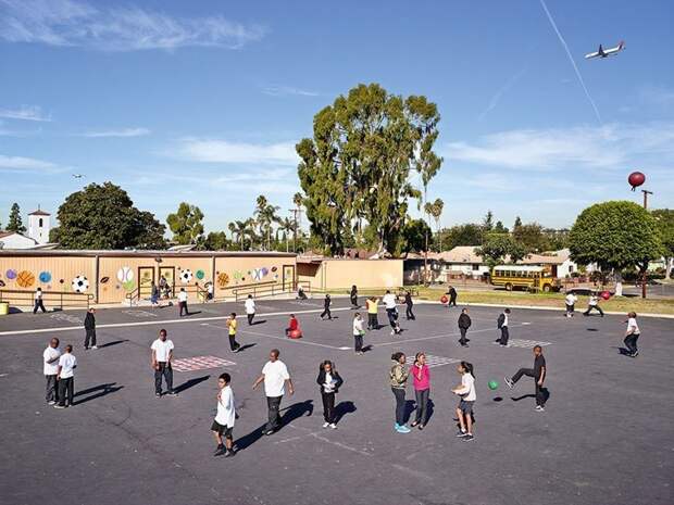 Warren Lane Elementary, Инглвуд, Калифорния, США дети, игровые площадки, мир, путешествия, страны