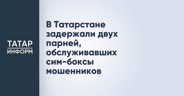 В Татарстане задержали двух парней, обслуживавших сим-боксы мошенников