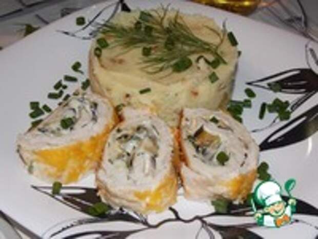 Куриный рулет с баклажаном и плавленным сыром ингредиенты
