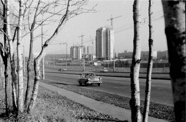 1976.Москва, Юго-запад, Ленинский проспект