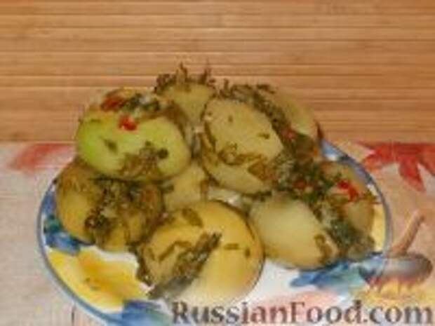 Фото к рецепту: Помидоры соленые по-грузински Фото к рецепту: Помидоры соленые по-грузински