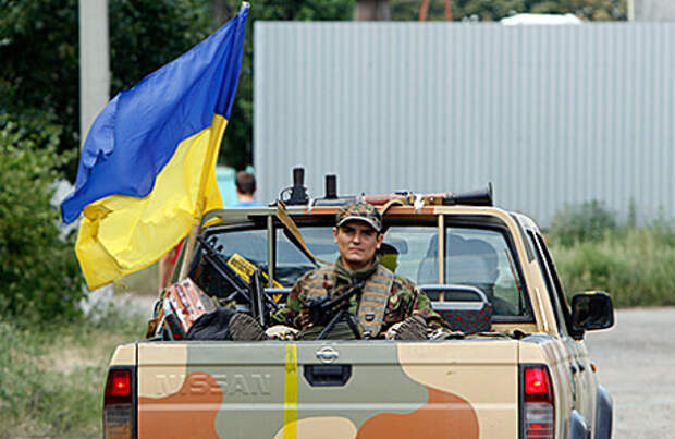 Украинский военнослужащий.