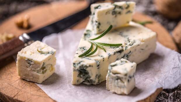 blue cheese with mold