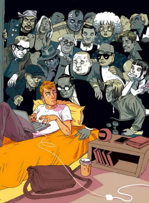 Жесткие иллюстрации Asaf Hanuka о современной жизни Жесткие иллюстрации Asaf Hanuka о современной жизни
