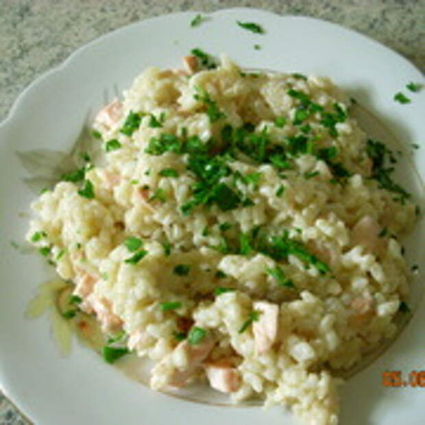 Ризотто с семгой