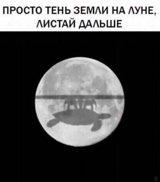 Отражение Земли на Луне