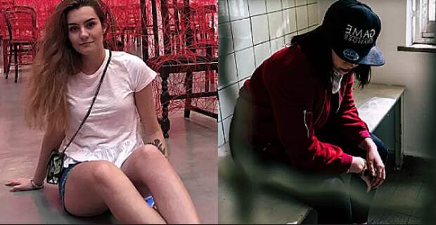Софья Сапега, подруга Протасевича. Слева - на полу, справа - в СИЗО. Почувствуйте разницу!