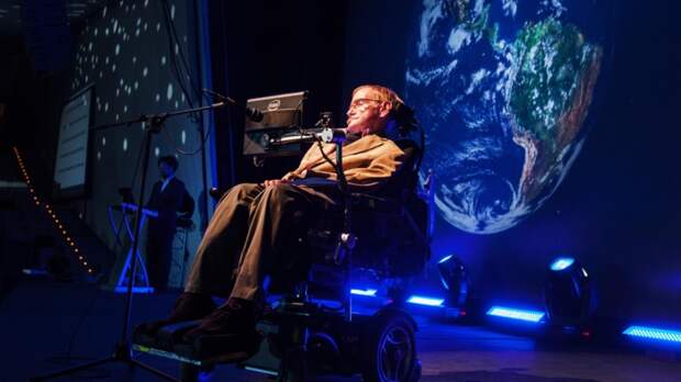 Stephen Hawking gives a lecture during the Starmus Festival on the Spanish Canary island of Tenerife on September 23th, 2014.