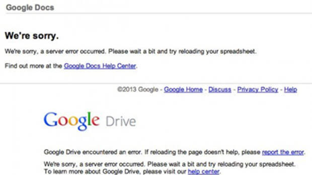 У Google рухнула половина сервисов