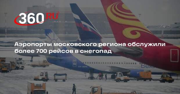 Аэропорты московского региона обслужили более 700 рейсов в снегопад