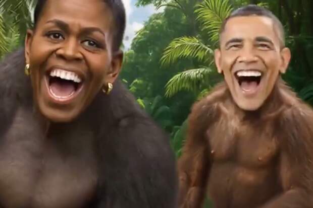 Трамп опубликовал видео с семьей Обамы в виде обезьян