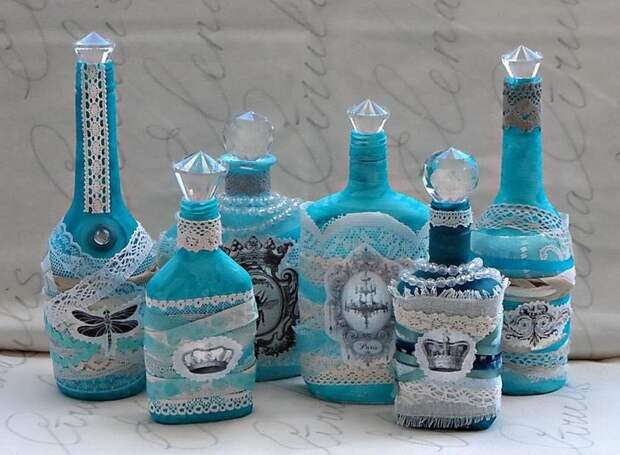 Декупаж бутылок своими руками