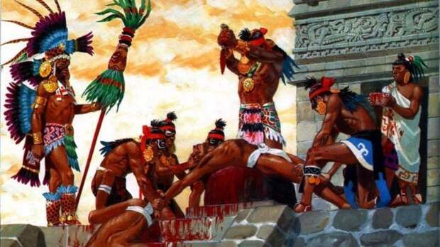 Во время строительства главного храма в Теночтитлане, Ацтеки, в течение 4 дней принесли в жертву богам 84000 человек исторические факты, история, факты, человечество