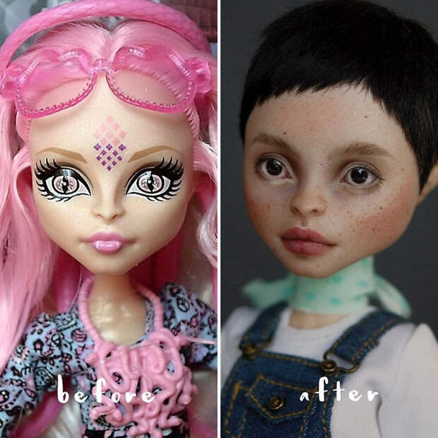 Ukrainian Artist Continues To Remove The Makeup Of Dolls And Re-Creates Them With An Incredibly Real Look