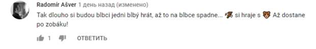 Вольно переводя чешский: долго играть в такие игры могут только глупцы. рано или поздно самолет упадет. Только глупец играет с медведем и то, пока не получит в клюв. Обратите внимание на изображения (эмодзи).