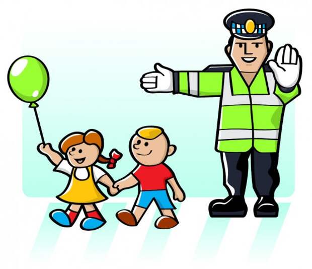 Инспектор ГАИ в гостях у ребят.