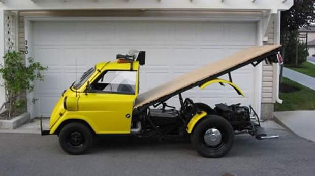 Эвакуатор на базе микромашинки BMW Isetta (9 фото)