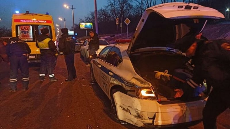 Авария дня. Во Владивостоке в  результате ДТП погиб инспектор ДПС