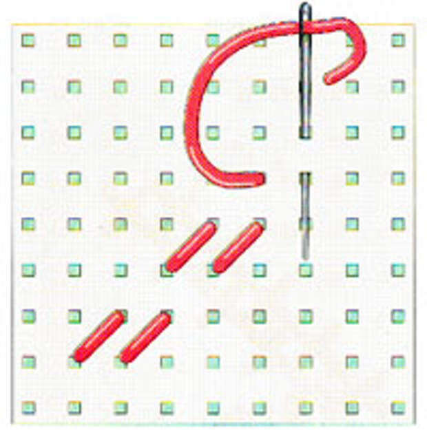 Вышивка крестиком по диагонали. Двойная диагональ слева направо (фото 5)