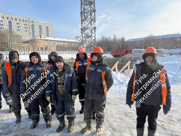 На стройплощадке тульского ЖК прошел рейд по нелегальным мигрантам