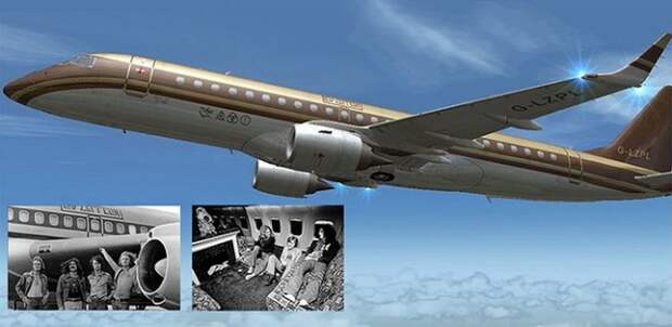 2. Самолёт группы Led Zeppelin гастроли, транспорт