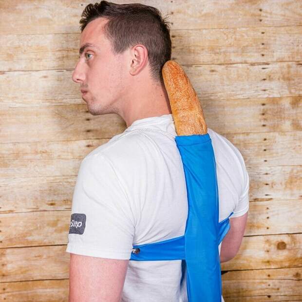 Рюкзак для багета Baguette Pack™️ идеи, изобретение, мэтт бенедетто, ненужные вещи, ненужные новшества, приколы, талант, юмор
