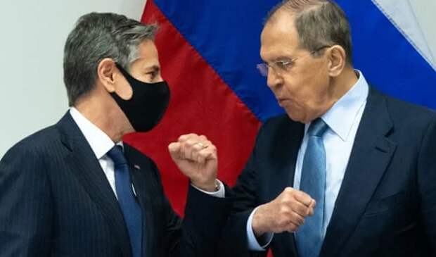 Глава МИД России Сергей Лавров с главой Госдепа Энтони Блинкиным