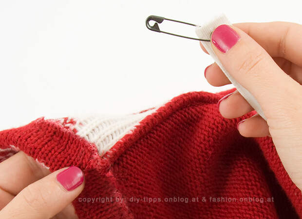 DIY ПРОЕКТ: старый свитер становится юбка - Шаг 9 из 11