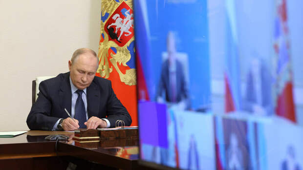 Фото: пресс-служба президента РФ📷Владимир Путин был полноправным участником видео-конференц-связи