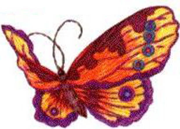 Вышивка бабочек