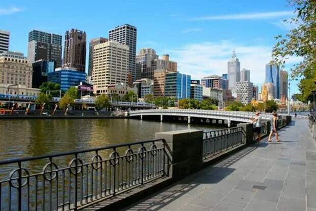 view of the promenade in melbourne on a sunny day picture with tags: melbou...