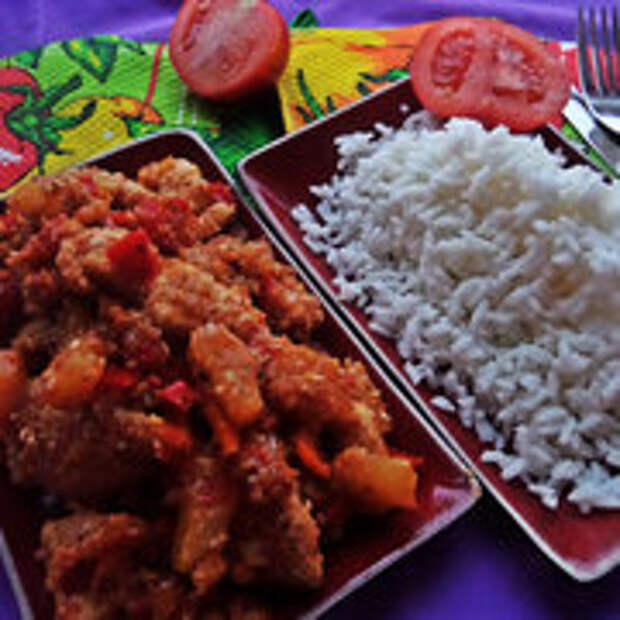 Курица в сезаме с овощами и рисом за 30 минут