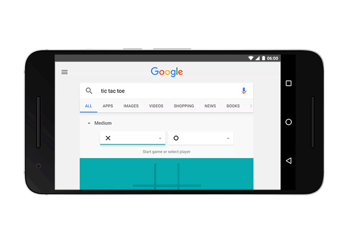 В поиске Google появились "крестики-нолики" и пасьянс "Косынка"