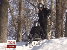 When The Protestors Cancel Because Of The Snow But You And The Other Riot Police Are Already Geared Up