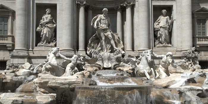 cinemagraph rome fountain trevi