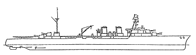 Рисунок. Крейсер "Lamotte Picquet".