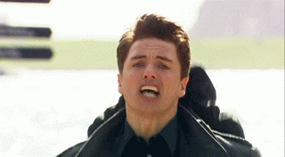 Seeing the bus/train pulling up and having to make a run for it.