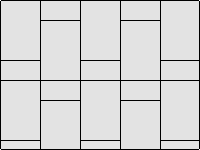 Чередование рядов плитки с прямоугольными встаками - вариант 3